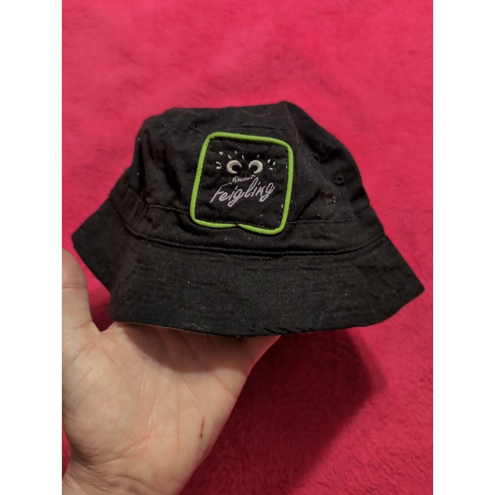 Vintage Kleiner Feigling Vodka Black Bucket Hat with Logo Pocket